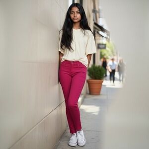 Joe's Jeans Pink Skinny Leg Jeans Size 14